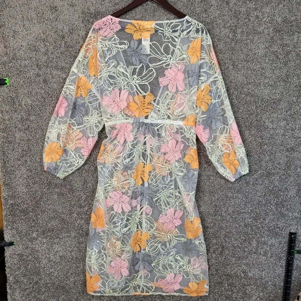 Maeve‎ by Anthropologie Quinn Embroidered Mesh Floral Cover Up One Size NWT $130
